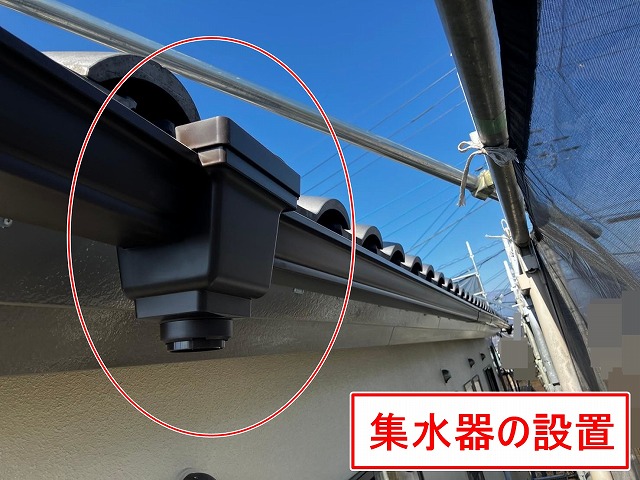 笛吹市で雨樋（軒樋・竪樋）に目粗し・塗装を行い塗膜保護されることで破損を予防！