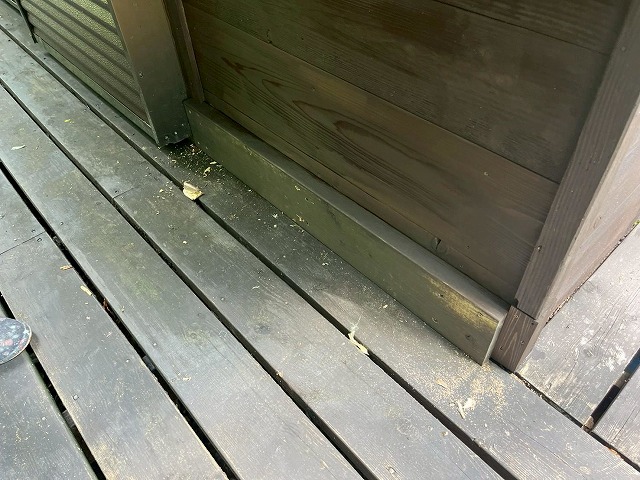補修完了後の外壁下部