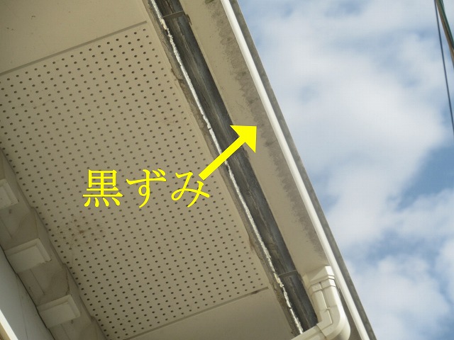 軒先の黒ずみ
