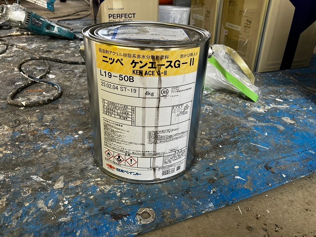 笛吹市で軒天塗装（カラーチェンジ）で使用したケンエースG-Ⅱ