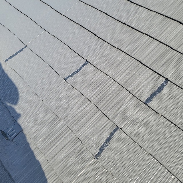 甲斐市　屋根塗装　スレート補修