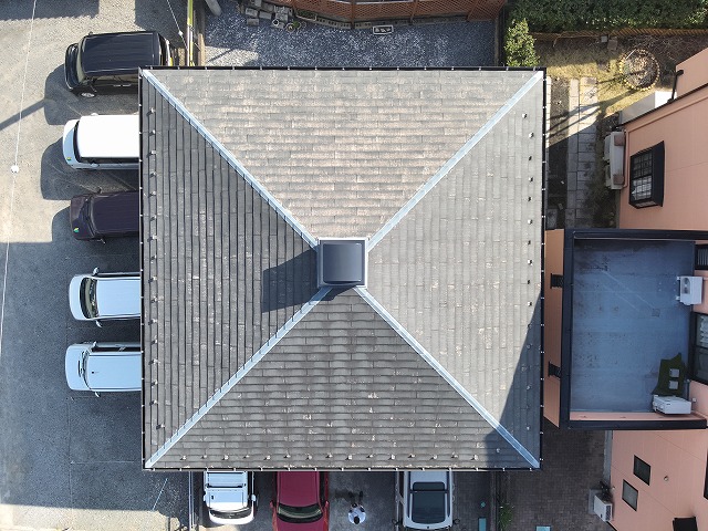 甲府市　屋根塗装　施工前