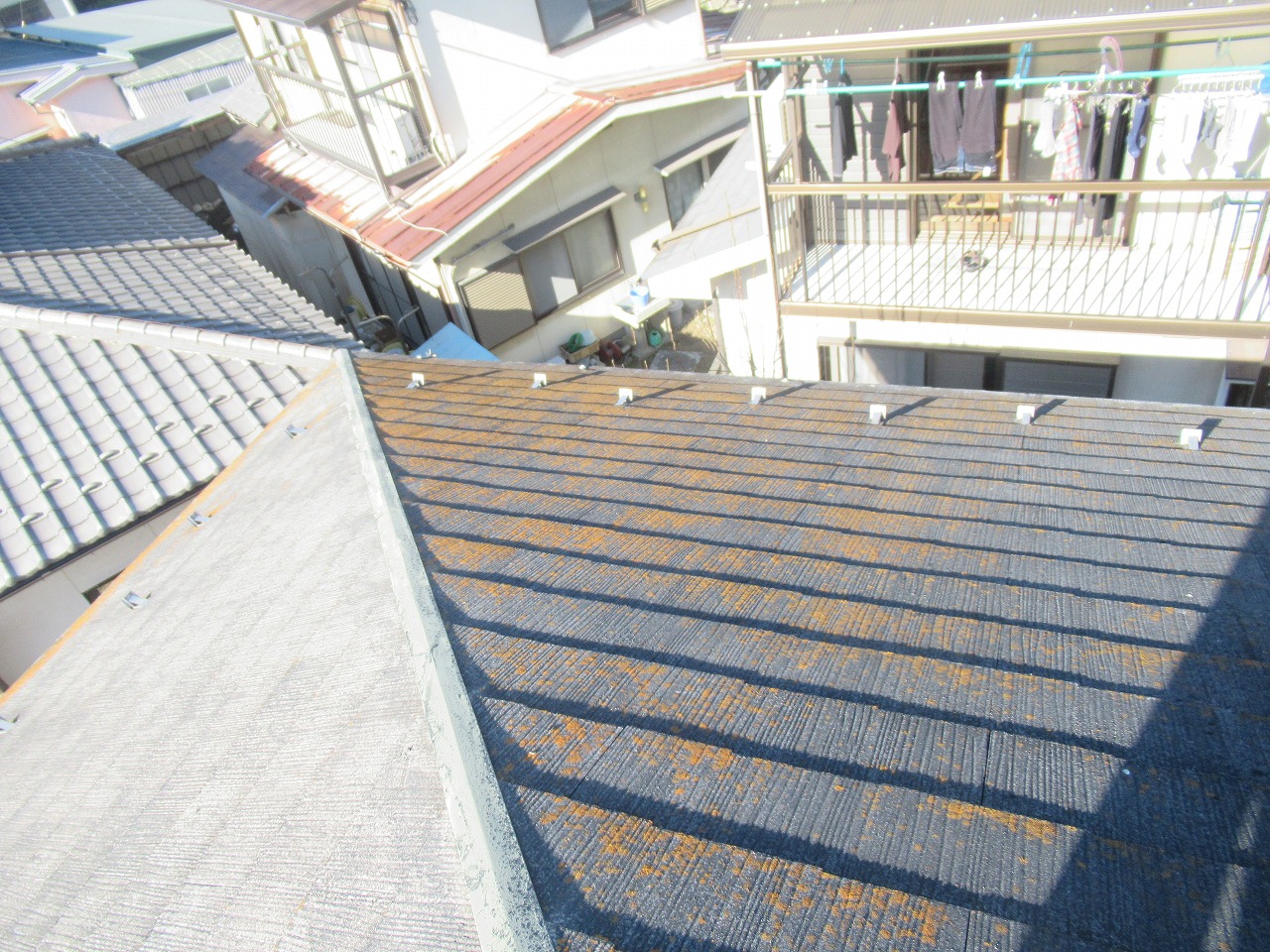 富士河口湖町　屋根塗装劣化