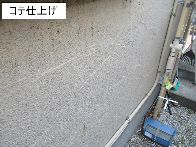 甲府市　砂壁状　外壁　現場調査