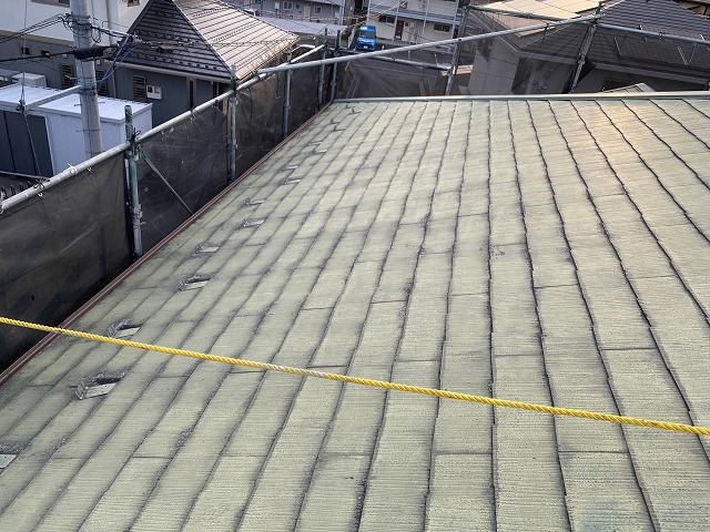 甲斐市　屋根塗装　高圧洗浄