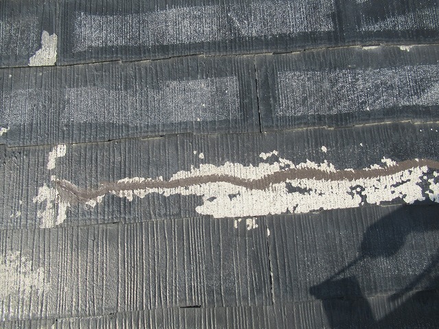 南アルプス市　屋根塗装　スレート補修