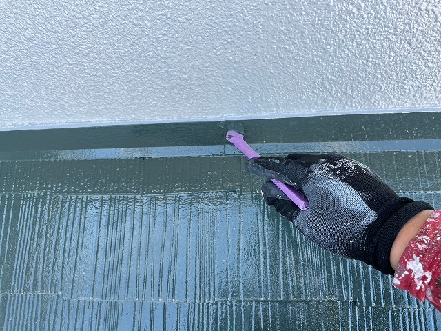 南アルプス市　屋根塗装　タッチアップ