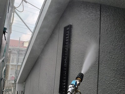 笛吹市　外壁塗装　洗浄
