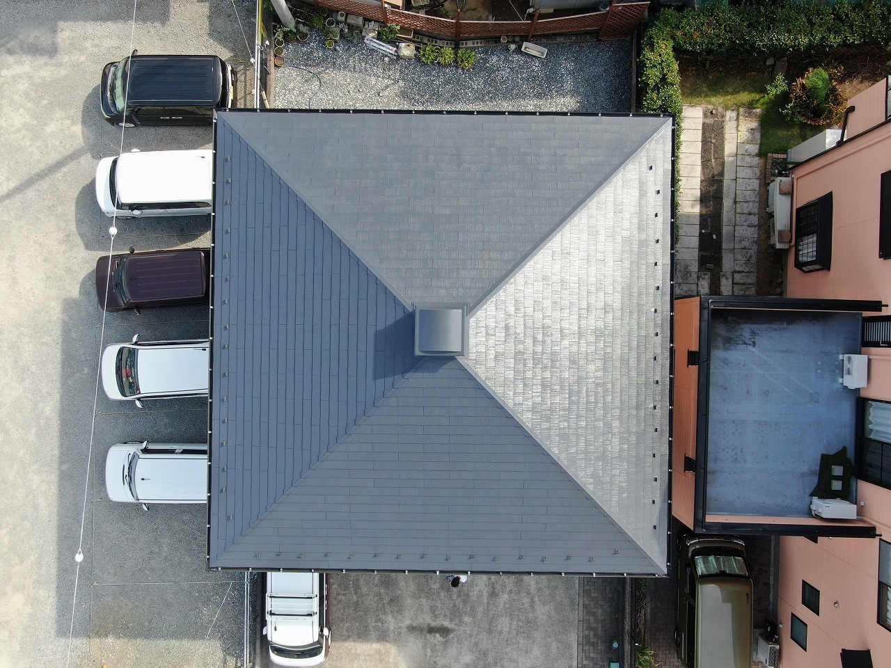 甲府市　屋根塗装　施工後