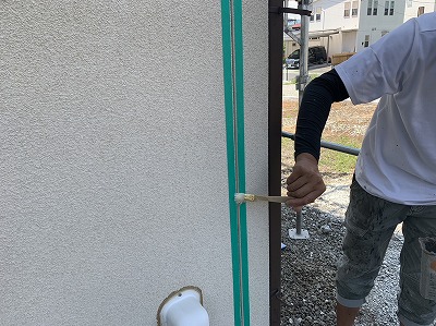 富士河口湖町　外壁目地　打ち替え工事　プライマー