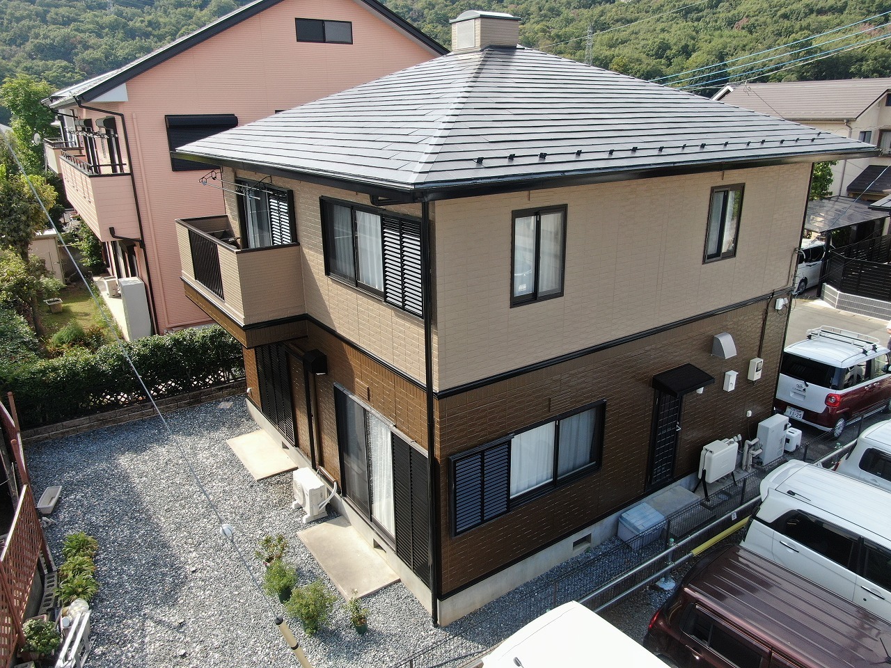 甲府市　外壁塗装　施工後