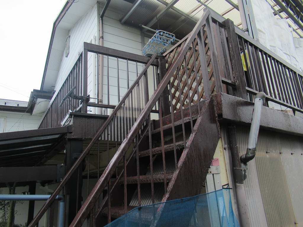 階段塗の現地調査　北杜市