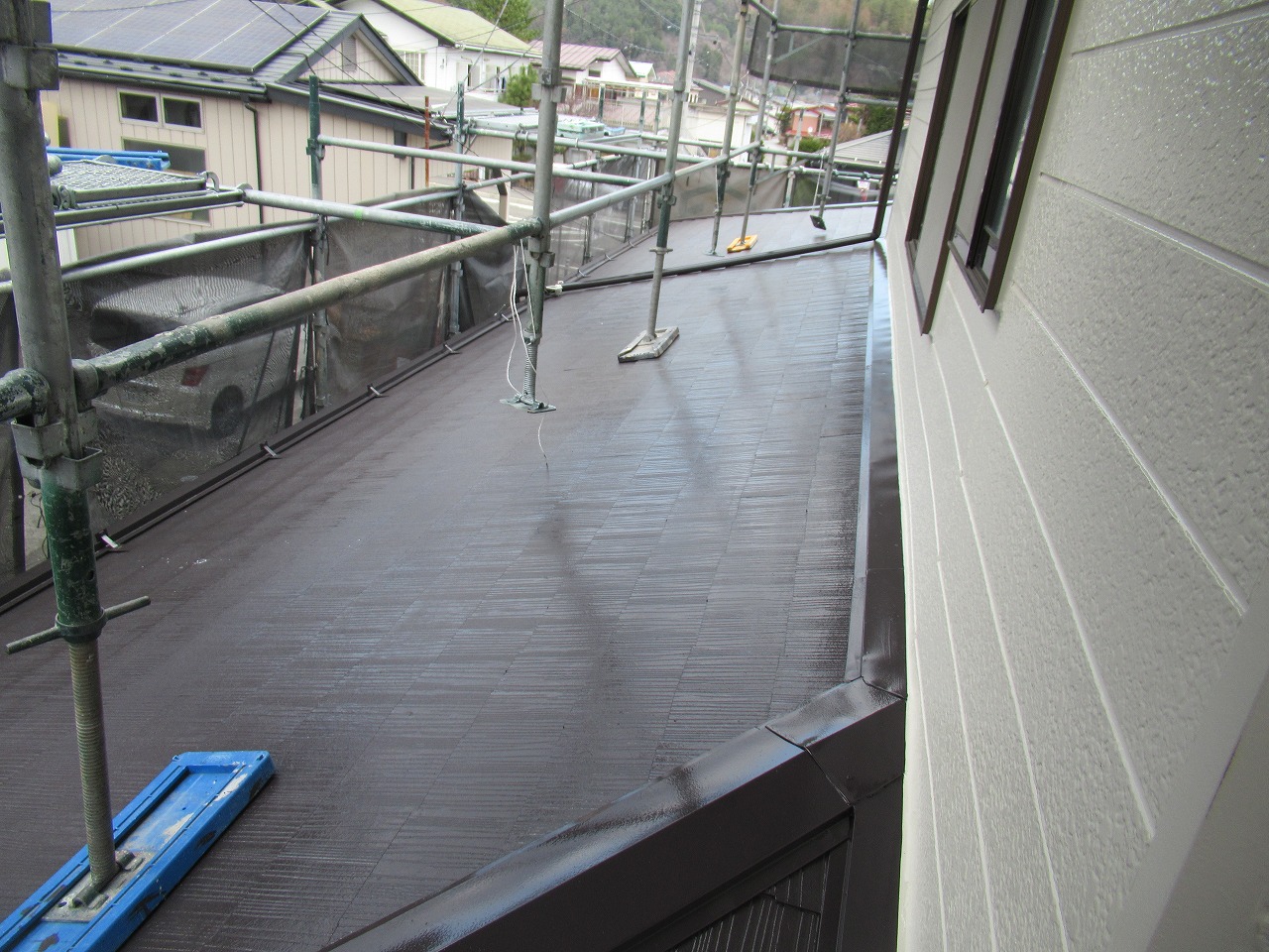 屋根塗装完成　富士吉田市