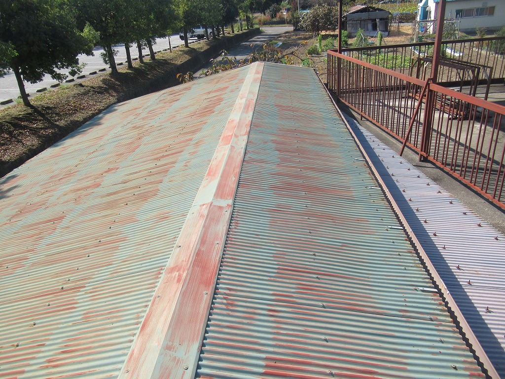 金属屋根塗装　富士川町