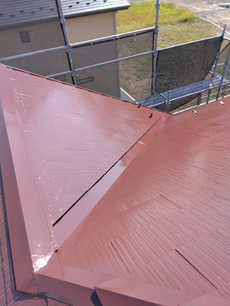 屋根塗装 なかぬり　北杜市
